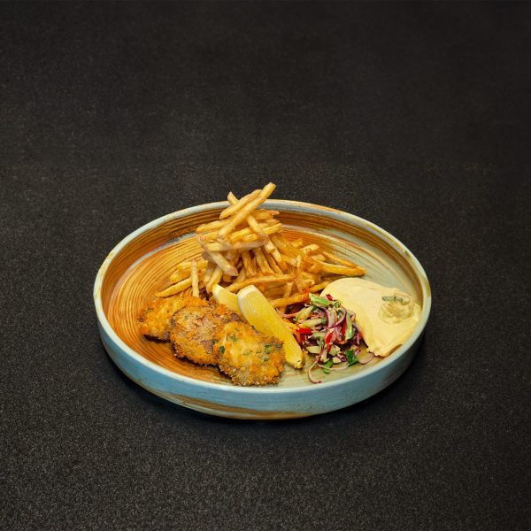 Abalone-Schnitzels-Slaw Abalone-Schnitzels-Slaw
